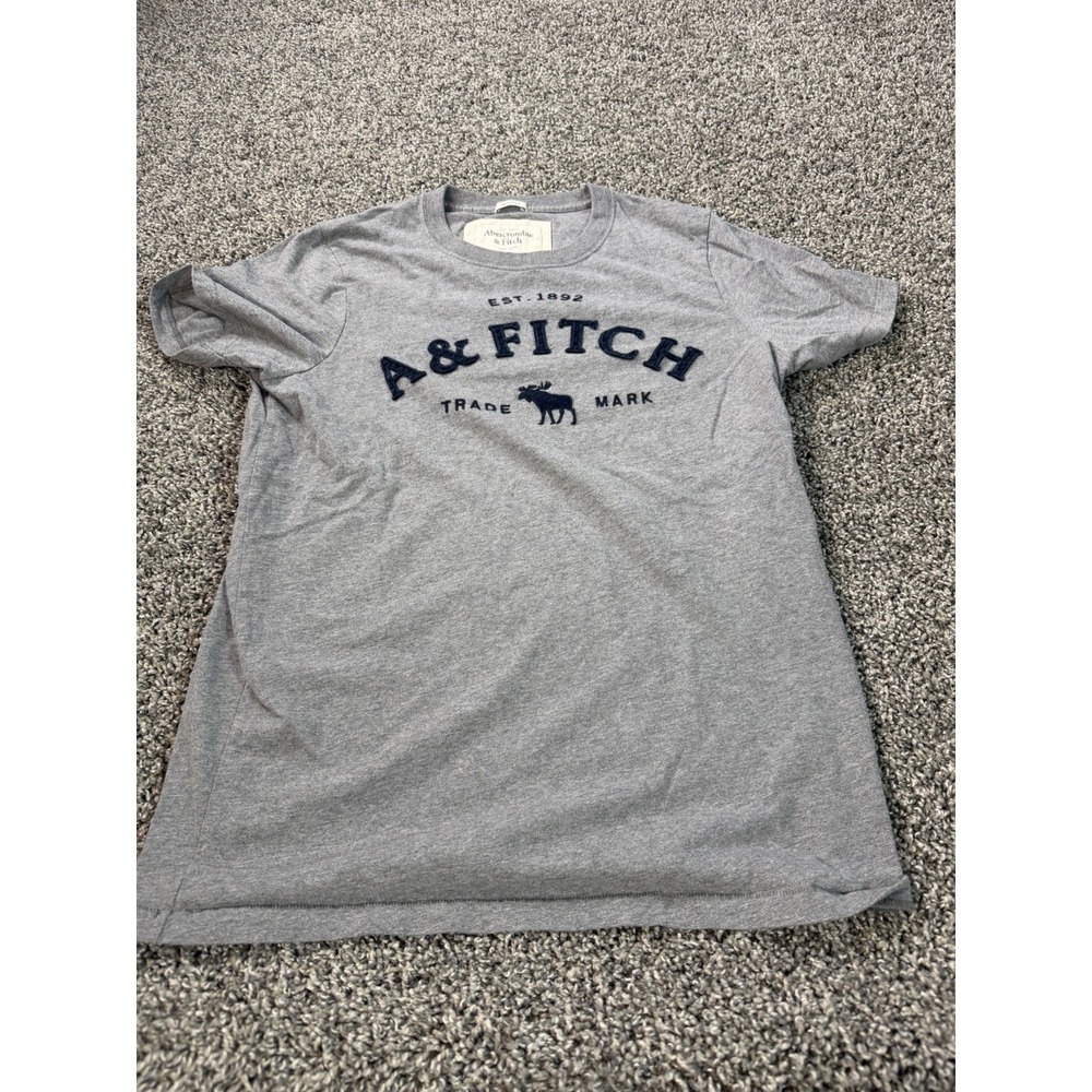 Vintage Y2K Abercrombie & Fitch New York T Shirt Men's Size Large Gray Preppy